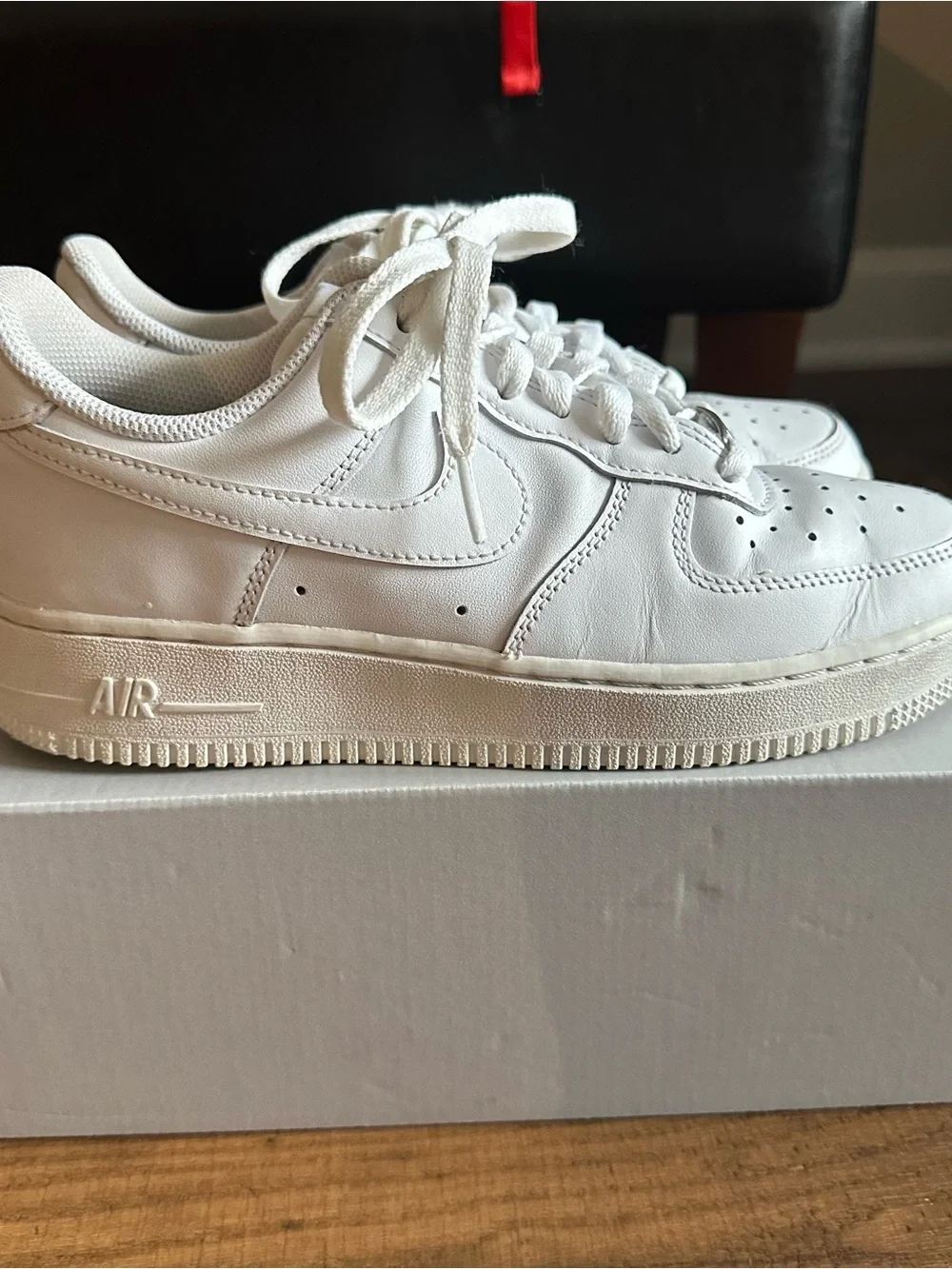 Nike White Low-Top Leather Sneakers